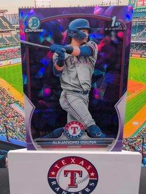 2023 Bowman Sapphire Edition - Chrome Alejandro Osuna #BCP-131 Purple /25 RC - Image 1 of 2