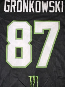 Maglia Riddell Gronk XL Monster Rob Gronkowski # 87 verde bianco nero # 2 nuova con scatola - Foto 1 di 13