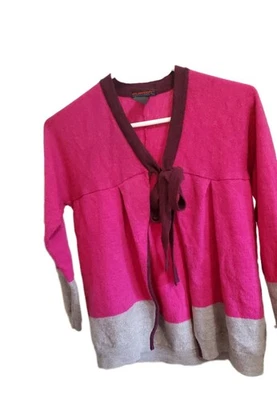 Cardigã feminino Custo Barcelona suéter gravata colorida Y2K lã vintage  - Imagem 1 de 4