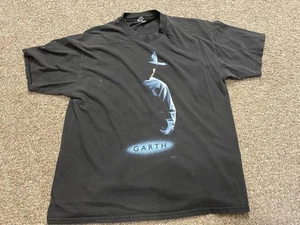 Vintage Garth Brooks Shirt Adult XL Black Country Music Western Grunge Faded Y2K - Picture 1 of 7