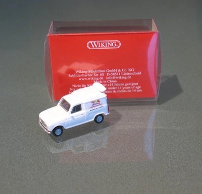█► Nürnberger Spielwarenmesse 2019 Renault R4 Fourgonette blanc Wiking Promo H0 - Photo 1/2