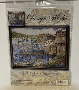 Design Works Counted Cross Stitch Kit Dockside Quilts #2780 12" x 16" - Picture 1 of 3