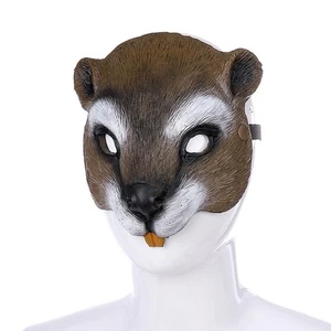 Lebensechte Eichhörnchen-Maske, Tier-Cosplay-Maske, halbe Gesichtsbedeckung, - Bild 1 von 7