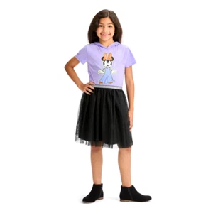 Disney Girls Minnie Mouse Halloween Hooded Tulle Dress Medium 7-8 NWT - Picture 1 of 3