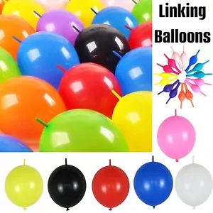 12" Linking Balloons Quick Link Baloon Pack 10-50 Party Decoration Tale Ballons - Picture 1 of 23