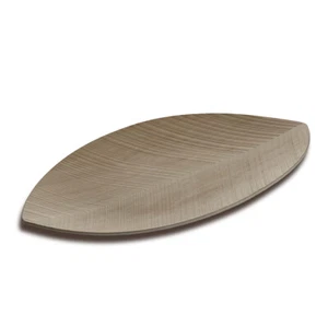 Legnoart Leaf Shaped Maple Wood Serving Tray Brown, 13.25 x 7.5-Inches - Picture 1 of 3