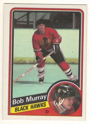 1984-85 O-PEE-CHEE # 41 BOB MURRAY BLACK HAWKS HOCKEY OPC - NICE NO CREASES !!! - Image 1 of 2