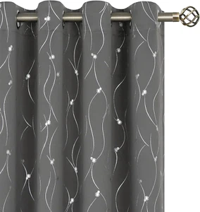 Blackout Curtains for Bedroom/Living Room 84 Inch Length 2 Panels Set, Dark Grey - Picture 1 of 9