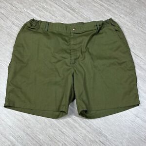 Vintage Boy Scouts America Uniform Shorts Green Elastic Waist Men's Size 44