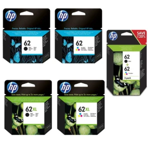 HP 62 / 62XL Black & Colour Ink Cartridges lot - Picture 1 of 12