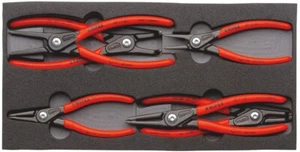 Knipex 00 20 01 V02 6 Piece Precision Ext / Int Circlip Plier Set In Foam Tray - Picture 1 of 1