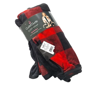 Cuddl Duds Women Reversible Sleep Wrap Size L/XL 14-20 Black/Red Check Xmas NIP - Picture 1 of 23