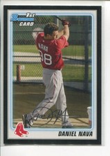 2010 Bowman Prospects Black Daniel Nava BP47 Boston Red Sox