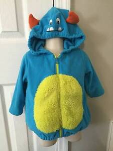 Carters Blue Monster Hooded Costume Boys EUC Size 12 months