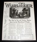 1922 OLD MAGAZINE PRINT AD, THE WURLITZER PIANO, THE HALMARK OF VALUE IN PIANOS!