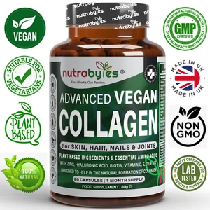 Advanced Vegan Collagen | Plant Based Amino Acids | 90 Capsules (1 Month Supply) - Bild 1 von 18