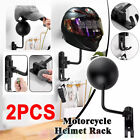 2pcs Motorcycle Helmet Holder Hook Jacket Bag Display Rack Wall Mount Hanger