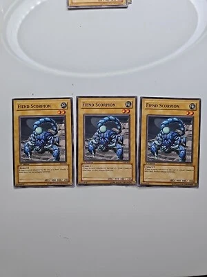 Yugioh Fiend Scorpion AST-059 Ancient Sanctuary 1st Edition x3 PLAYSET NM - Image 1 of 4