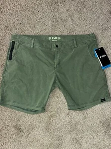 NRS Canyon Shorts Hiking Outdoors Zip Pockets Guide Women’s Olive Green 16 *NEW* - Picture 1 of 14