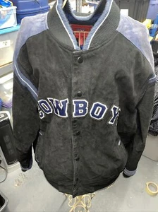 NFL Dallas Cowboys Wildleder Lederjacke Größe L - Bild 1 von 12