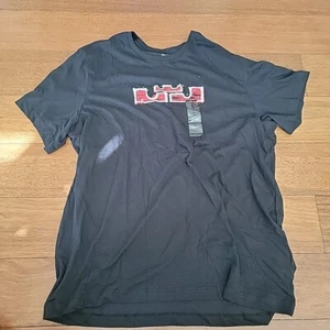 Nike Mens Lebron James Dri-fit Nike Tee DR1291-010 Black Sports shirt XL - Picture 1 of 3
