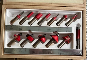 Freud 91-100: 13 Piece Super Router Bit Set Edge Treatment & Grooving Bits - Picture 1 of 6