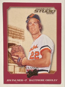 2002 Donruss Studio Classic Red Jim Palmer /1000 Baltimore Orioles Hall of Fame