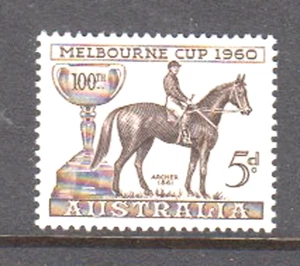 Australia 1960 Centenary of Melbourne Cup 5d mint unhinged stamp. - Picture 1 of 1