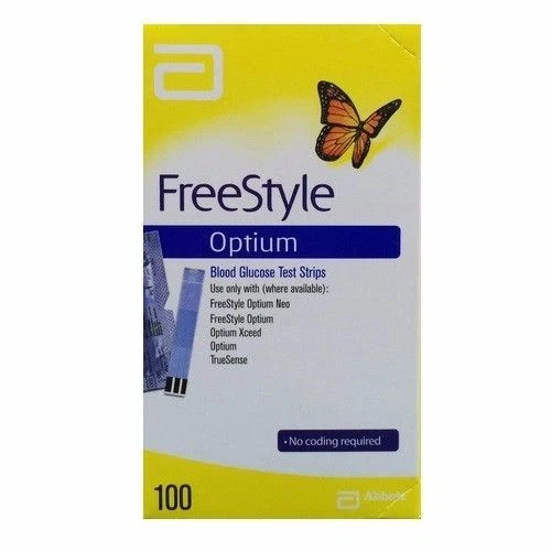ABBOTT FREESTYLE OPTIUM TEST STRIPS (100 Strips) Expiry is   30 NOVEMBER 2026 - image 1 of 1