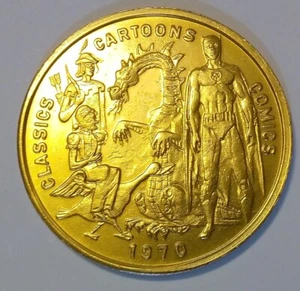 1970 Rex Classics Cartoons Comics Karneval Doubloon - Bild 1 von 2