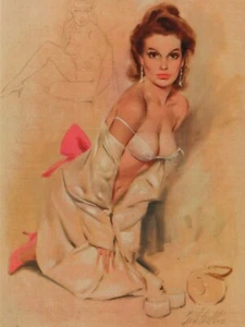 "POSTKARTE / KÜNSTLER / WILLIS / #0021 / ROSA SCHLEIFE / 4 1/4"" x 5 1/2" - Bild 1 von 1