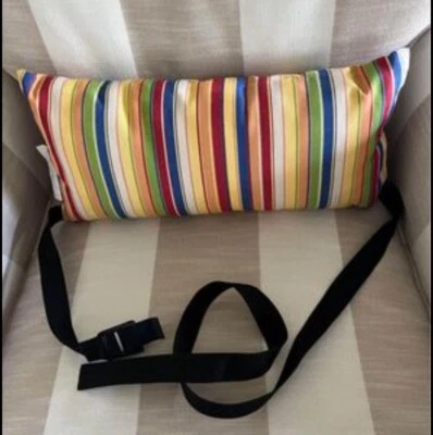 NEW Sunbrella Indoor/Outdoor Lumbar Pillow Cushion With Back Strap  23"X 12"X 6" - Image 1 of 2