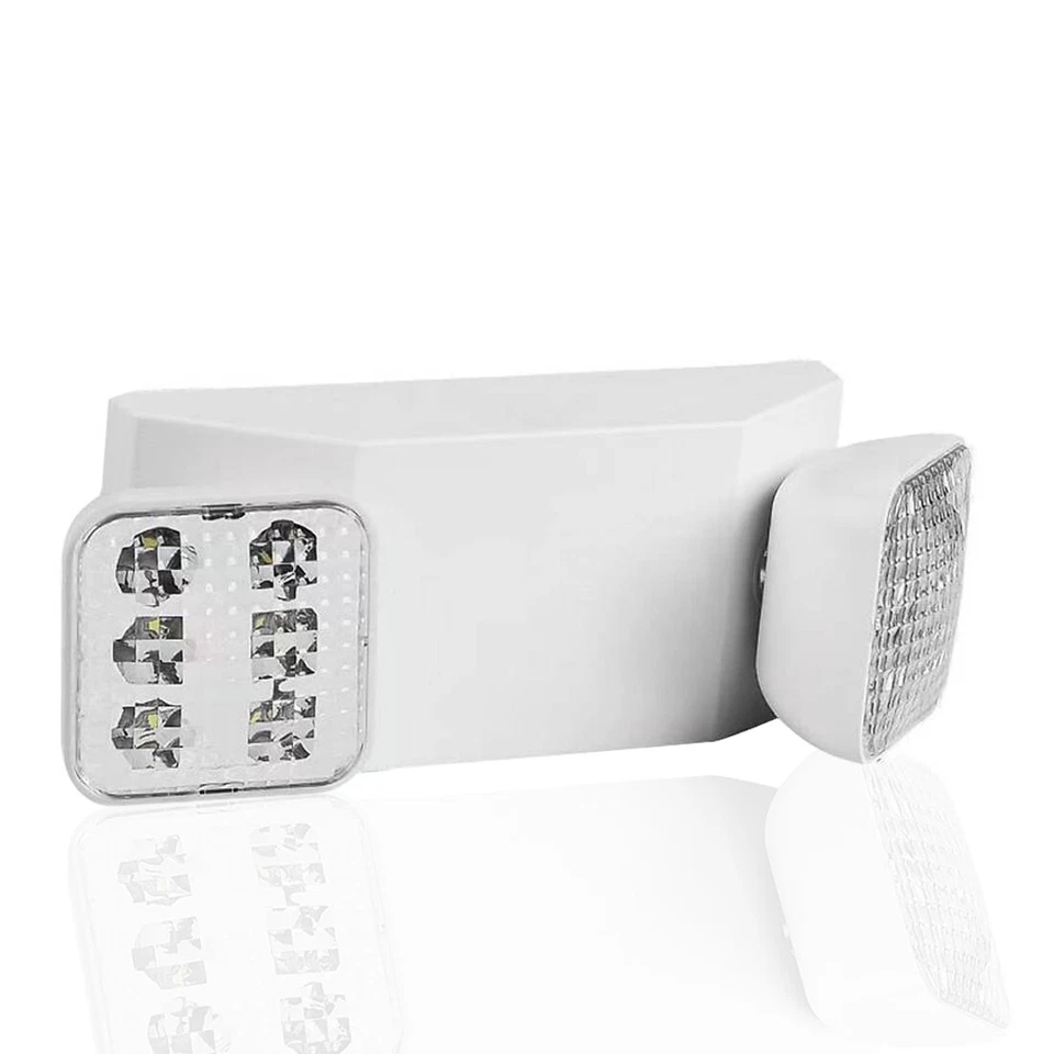 LED Emergency Lights , Exit Sign Light Adjustable Dual Head Battery Back-up UL