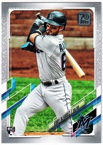2021 Topps Series 1 Eddy Alvarez Platinum 70'th Anniversary 1/1 Parallel