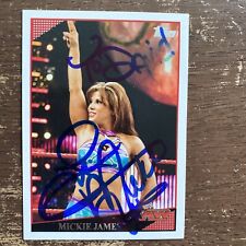 Mickie James Autographed 2010 Topps WWE Trading Card