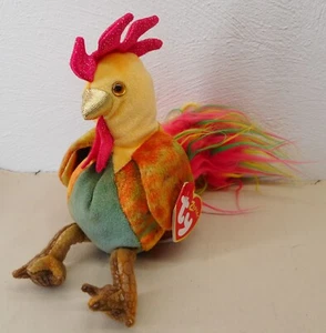 TY Beanie Baby Babies Plüschtier Stofftier Plüsch Rooster Zodiac 2000 Hahn - Bild 1 von 7