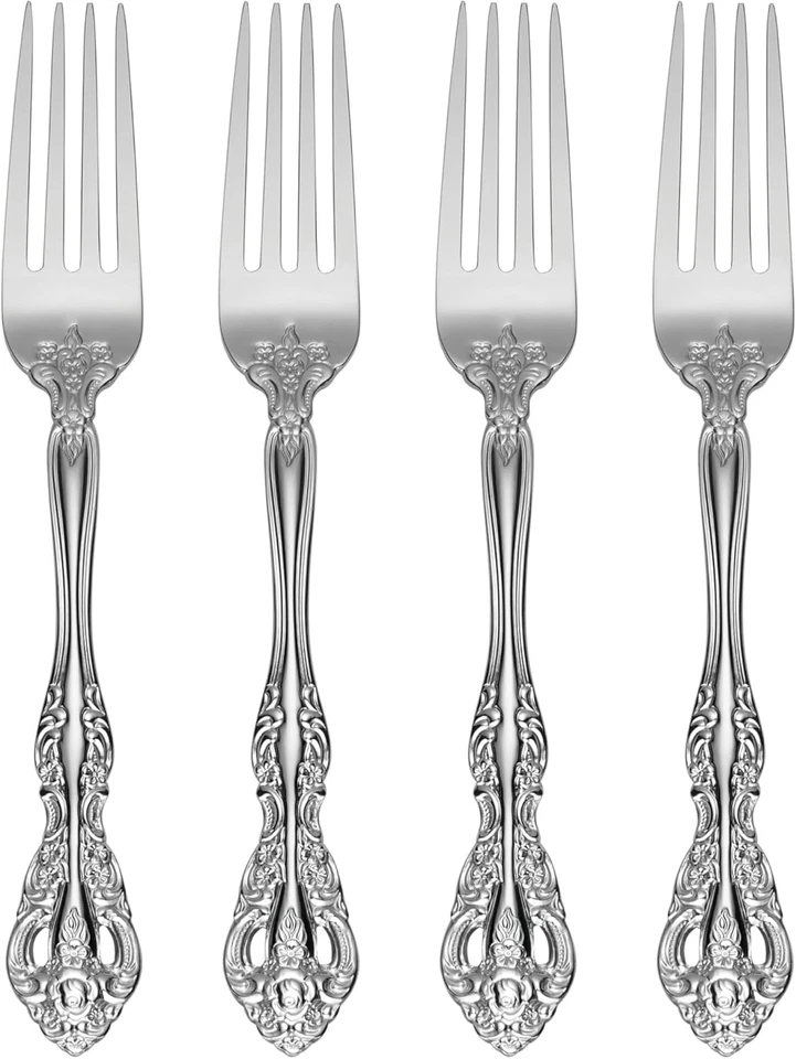 Oneida Michelangelo Fine Flatware Dinner Fork Set of 4 18/10 Stainless Steel
