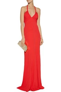Rachel Zoe Mamie Halter Draped Gown SZ 4 Red Mrsp $425 - Bild 1 von 1