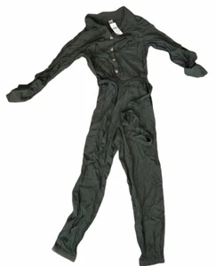 Justice Girls Jumpsuit Size 8 Army Green One Piece Romper Long Sleeve - Picture 1 of 3