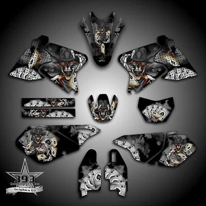 Kawasaki KLX 400 400R 400SR 2003 - 2006 GRAPHICS KIT DECALS OUTLAW BLACK - Picture 1 of 1