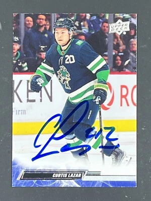 Curtis Lazar Assinado 2022-23 Deck Superior IP Auto Não Autenticado Canucks - Imagem 1 de 2