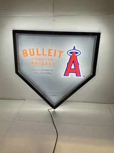 Bulleit frontier Whiskey Anaheim Angels LED sign Man Cave Tiki Bar Game Room - Picture 1 of 8