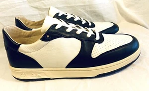 CLAE L.A. Malone White Navy Casual Leather Sneakers Shoes Men's Size 11.5 $170 - Picture 1 of 21