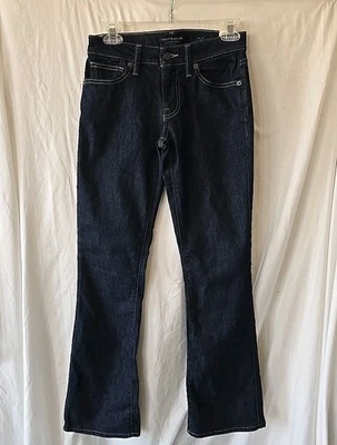 Pantalones de mezclilla para mujer Lucky Brand Lolita tiro bajo corte bota lavado oscuro talla 2/26 R Foto 1 de 4