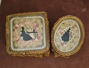 Katherines Collection Viktorianische Schmuckschatullen Silhouette Spitzenband  - Bild 1 von 8