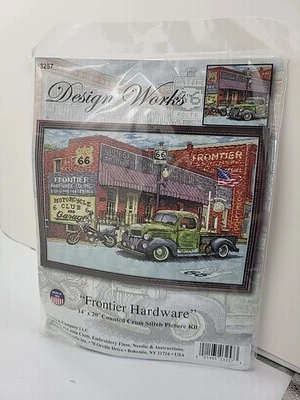 FRONTIER HARDWARE Route 66 Kit Punto de Cruz Contado - El diseño funciona - 14" x 20" Foto 1 de 4