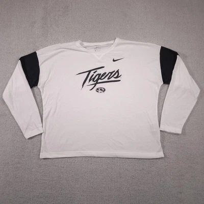 Missouri Tigers Shirt Womens 2XL White NCAA College Dri Fit Long Sleeve Nike - Image 1 of 4