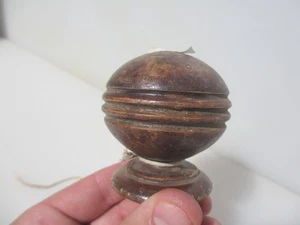 Victorian Wooden Finial Top Furniture Mount Turned Wood Old Antique Vintage - Picture 1 of 11