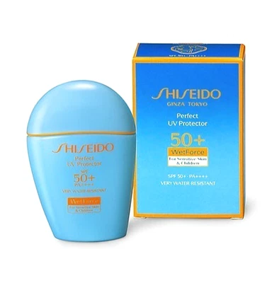 Protector solar protector UV SHISEIDO perfecto SPF50+ para pieles sensibles y niños 50 ml Foto 1 de 4