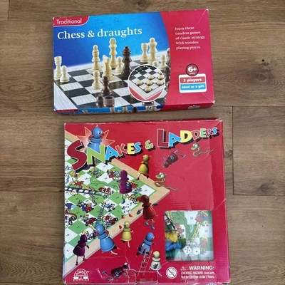 Kids Game Bundle Inc Snakes and Ladders, Chess & Draughts 6+ - Image 1 of 4